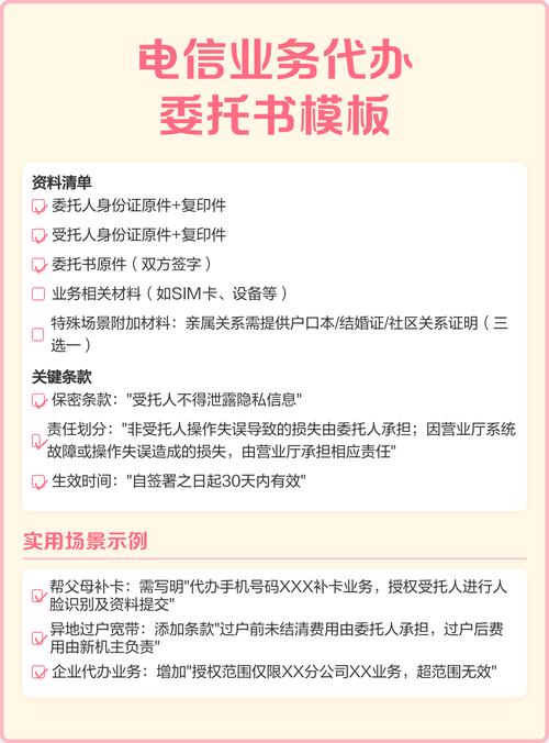 電信業務代辦委托書模板 